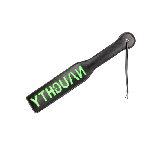 'Naughty'' Paddle - Glow in the Dark - Black/Neon Green